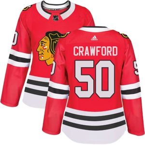 Damen Chicago Blackhawks Trikot Corey Crawford 50 Rot Authentic